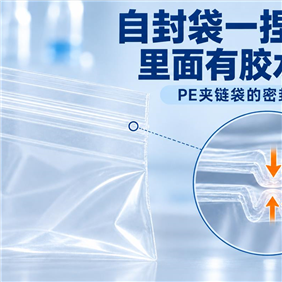 自封袋一捏就关，里面并没有胶水：PE夹链袋到底靠什么密封？